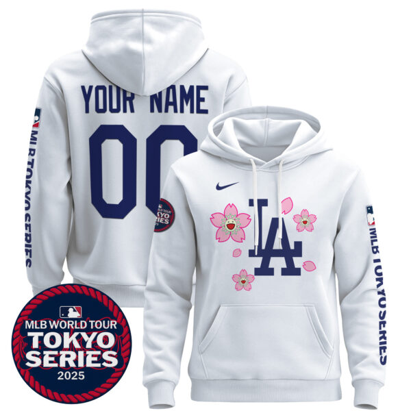 Dodgers Tokyo Series 2025 Custom Pullover Hoodie - Stitched - Image 2