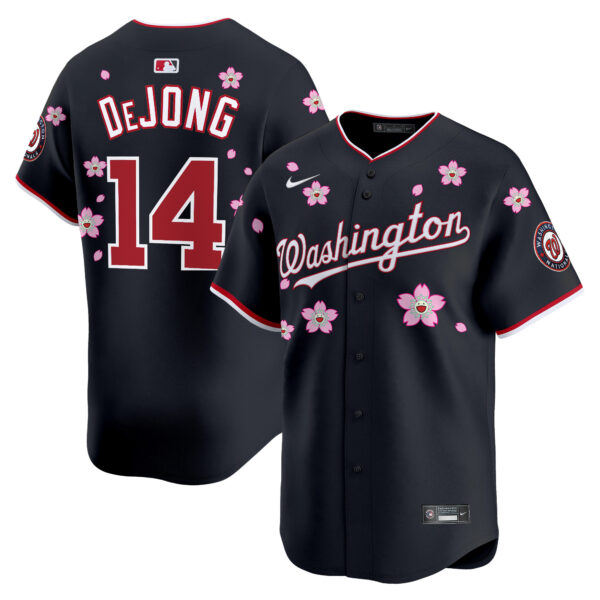Men's Washington Nationals Cherry Blossom Vapor Premier Limited Jersey - Stitched - Image 31