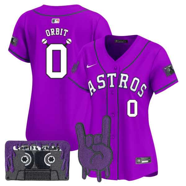 Women's Houston Astros DJ Screw Patch Vapor Premier Limited Jersey - All Stitched - Image 16
