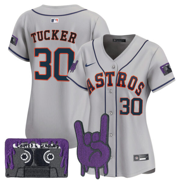 Women's Houston Astros DJ Screw Patch Vapor Premier Limited Jersey - All Stitched - Image 32