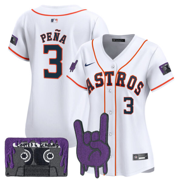 Women's Houston Astros DJ Screw Patch Vapor Premier Limited Jersey - All Stitched - Image 39