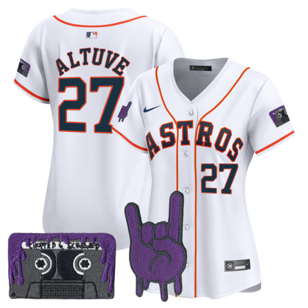 Women's Houston Astros DJ Screw Patch Vapor Premier Limited Jersey - All Stitched - Image 38