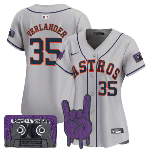 Women's Houston Astros DJ Screw Patch Vapor Premier Limited Jersey - All Stitched - Image 31