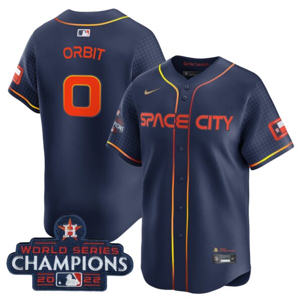 Houston Astros Space City 2022 World Series Champions Vapor Premier Limited Jersey - All Stitched - Image 4
