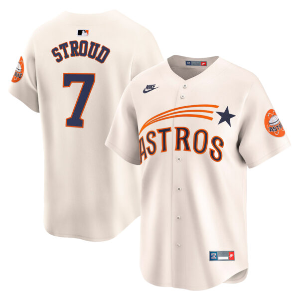 Men's Houston Astros Throwback Cooperstown Vapor Premier Limited Jersey - All Stitched - Image 4
