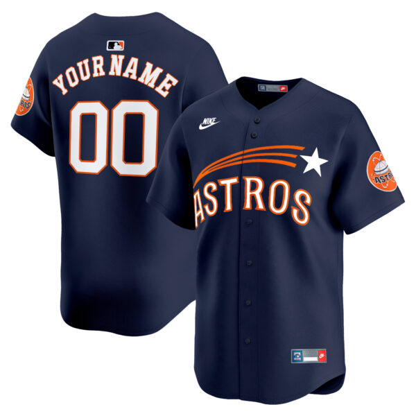 Houston Astros Throwback Cooperstown Vapor Premier Limited Custom Jersey - All Stitched - Image 2