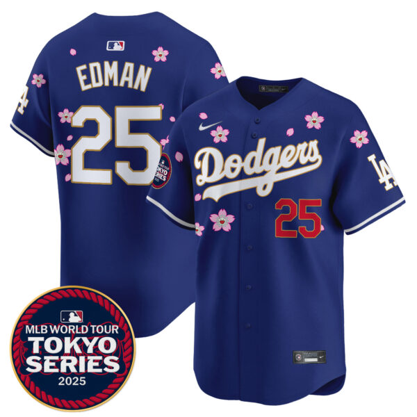 Men's Dodgers Tokyo Series 2025 Gold Trim Vapor Premier Limited Jersey - Stitched - Image 27