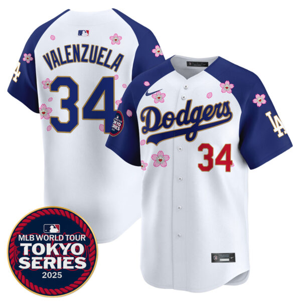 Men's Dodgers Tokyo Series 2025 Gold Trim Vapor Premier Limited Jersey - Stitched - Image 49
