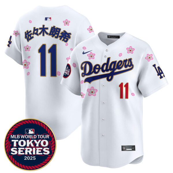 Men's Dodgers Tokyo Series 2025 Gold Trim Vapor Premier Limited Jersey V2 - Stitched - Image 31