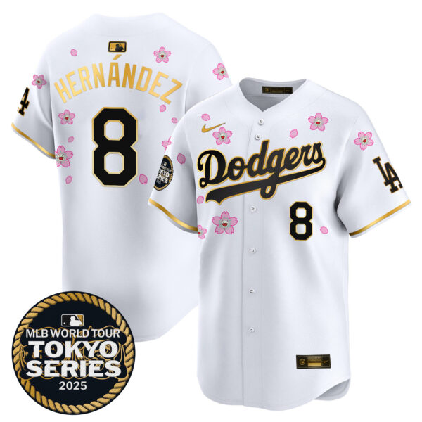 Men's Dodgers Tokyo Series 2025 Gold Trim Vapor Premier Limited Jersey V2 - Stitched - Image 13