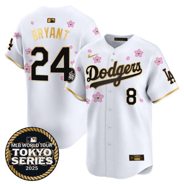 Men's Dodgers Tokyo Series 2025 Gold Trim Vapor Premier Limited Jersey V2 - Stitched - Image 11