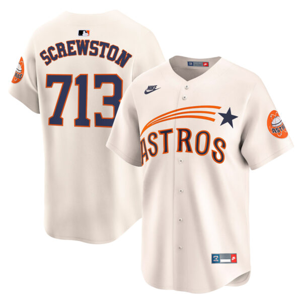 Men's Houston Astros Throwback Vapor Premier Limited Jersey - All Stitched - Image 47