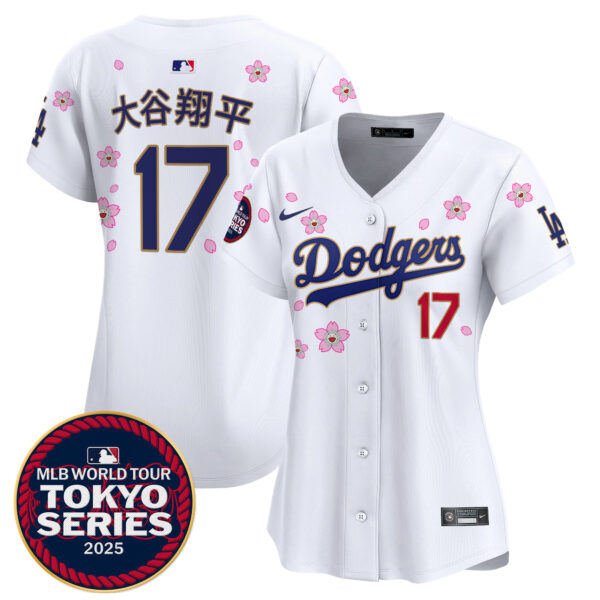Women's Dodgers Tokyo Series 2025 Gold Trim Vapor Premier Limited Jersey - Stitched - Image 2
