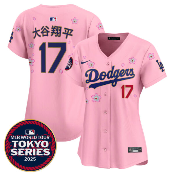 Women's Dodgers Tokyo Series 2025 Gold Trim Vapor Premier Limited Jersey - Stitched - Image 29