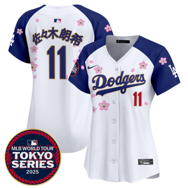Women's Dodgers Tokyo Series 2025 Gold Trim Vapor Premier Limited Jersey - Stitched - Image 45