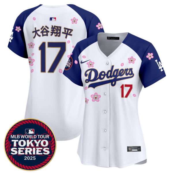 Women's Dodgers Tokyo Series 2025 Gold Trim Vapor Premier Limited Jersey - Stitched - Image 43