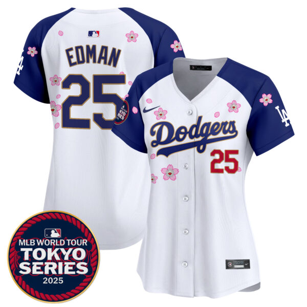 Women's Dodgers Tokyo Series 2025 Gold Trim Vapor Premier Limited Jersey - Stitched - Image 55