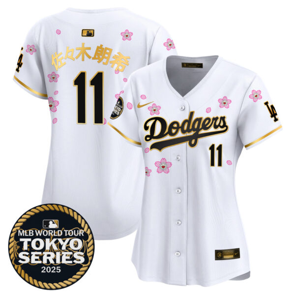 Women's Dodgers Tokyo Series 2025 Gold Trim Vapor Premier Limited Jersey V2 - Stitched - Image 4