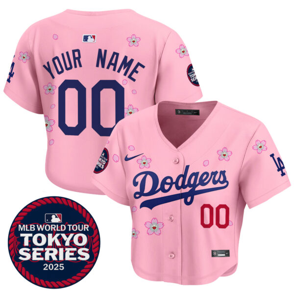 Dodgers Tokyo Series 2025 Crop Top Baseball Custom Jersey - Stitched - Image 3