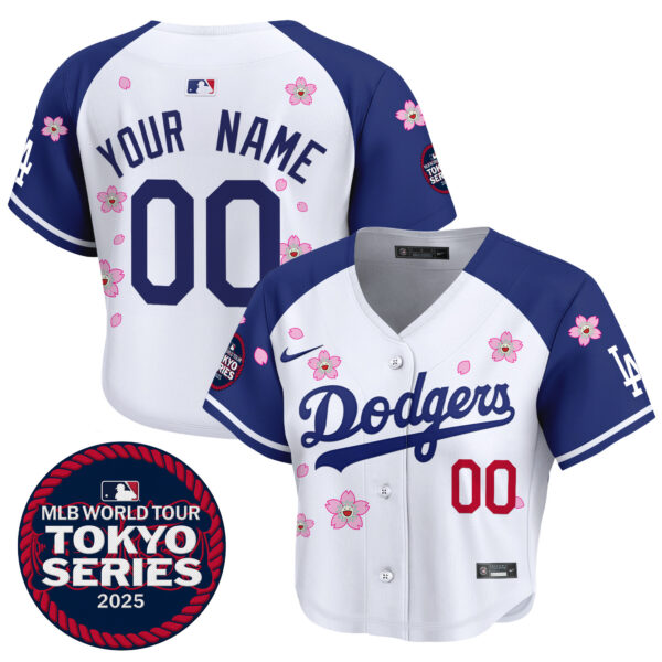 Dodgers Tokyo Series 2025 Crop Top Baseball Custom Jersey - Stitched - Image 4