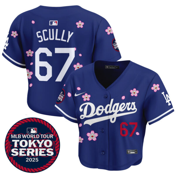Women's Dodgers Tokyo Series 2025 Crop Top Baseball Jersey - Stitched - Image 24