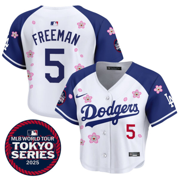 Women's Dodgers Tokyo Series 2025 Crop Top Baseball Jersey - Stitched - Image 47