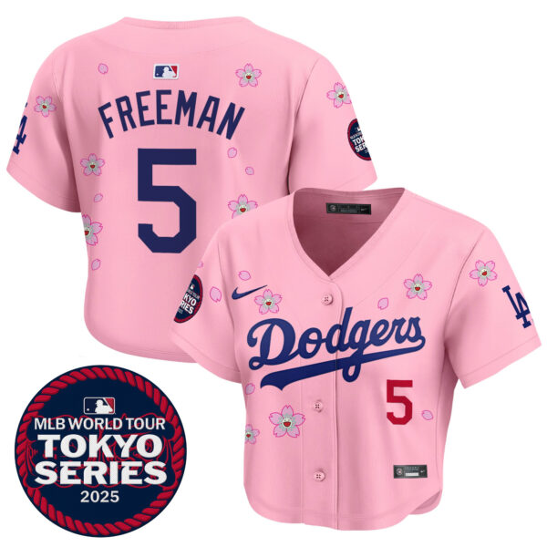 Women's Dodgers Tokyo Series 2025 Crop Top Baseball Jersey - Stitched - Image 34