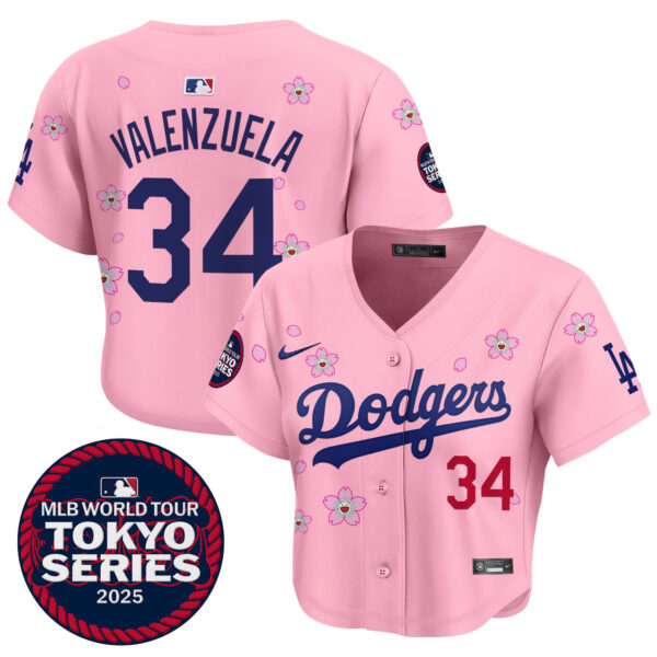 Women's Dodgers Tokyo Series 2025 Crop Top Baseball Jersey - Stitched - Image 33