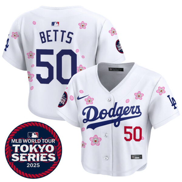 Women's Dodgers Tokyo Series 2025 Crop Top Baseball Jersey - Stitched - Image 10