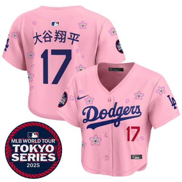 Women's Dodgers Tokyo Series 2025 Crop Top Baseball Jersey - Stitched - Image 27