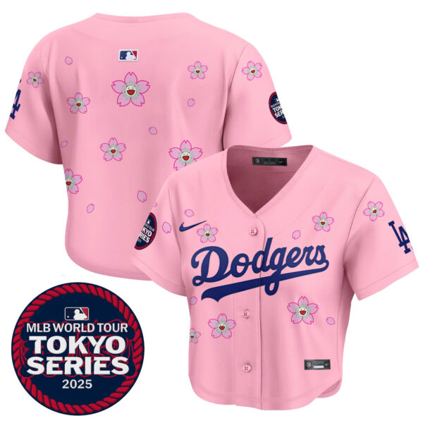 Women's Dodgers Tokyo Series 2025 Crop Top Baseball Jersey - Stitched - Image 39