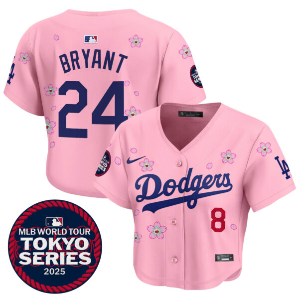 Women's Dodgers Tokyo Series 2025 Crop Top Baseball Jersey - Stitched - Image 36