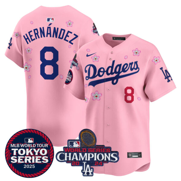 Men's Dodgers Tokyo Series 2025 World Series Champions Patch Vapor Premier Limited Jersey - Stitched - Image 27