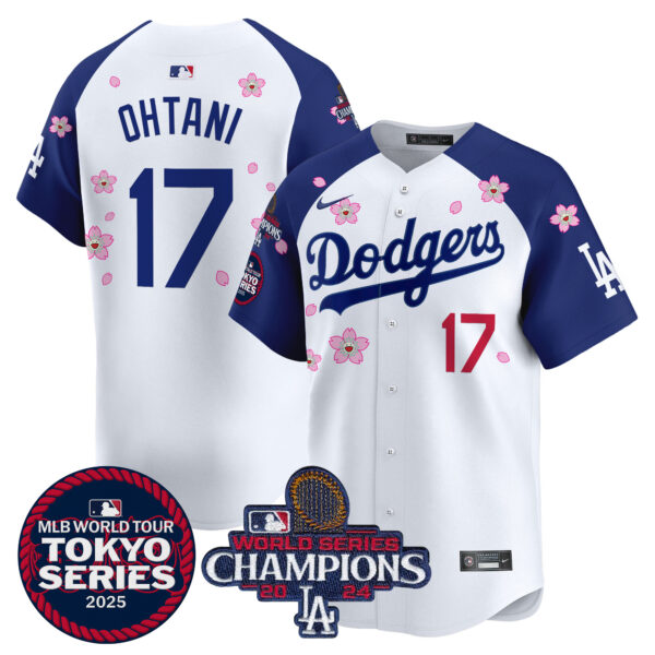 Men's Dodgers Tokyo Series 2025 World Series Champions Patch Vapor Premier Limited Jersey - Stitched - Image 31