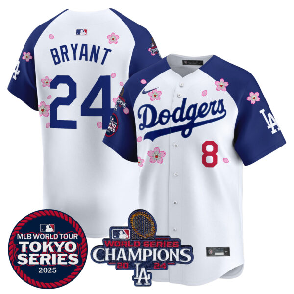 Men's Dodgers Tokyo Series 2025 World Series Champions Patch Vapor Premier Limited Jersey - Stitched - Image 35