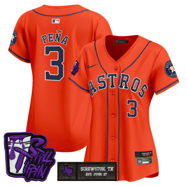 Women's Houston Astros DJ Screw Still Tippin Purple Patch Vapor Premier Limited Jersey - All Stitched - Image 15