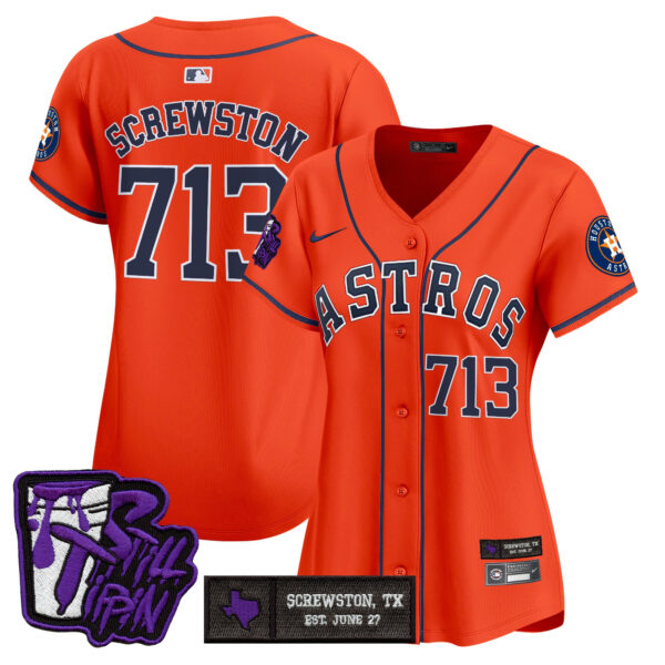 Women's Houston Astros DJ Screw Still Tippin Purple Patch Vapor Premier Limited Jersey - All Stitched - Image 13