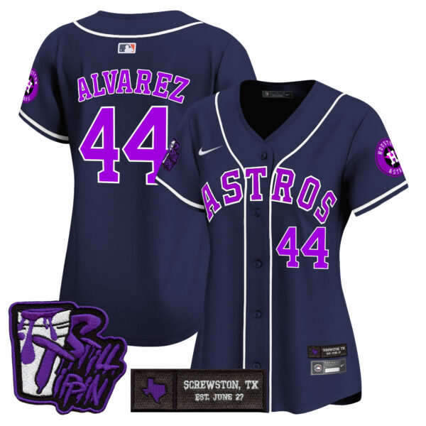 Women's Houston Astros DJ Screw Still Tippin Purple Patch Vapor Premier Limited Jersey - All Stitched - Image 54