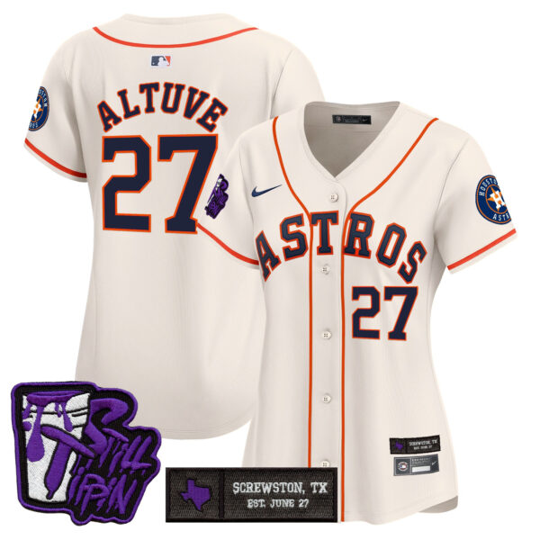Women's Houston Astros DJ Screw Still Tippin Purple Patch Vapor Premier Limited Jersey - All Stitched - Image 38