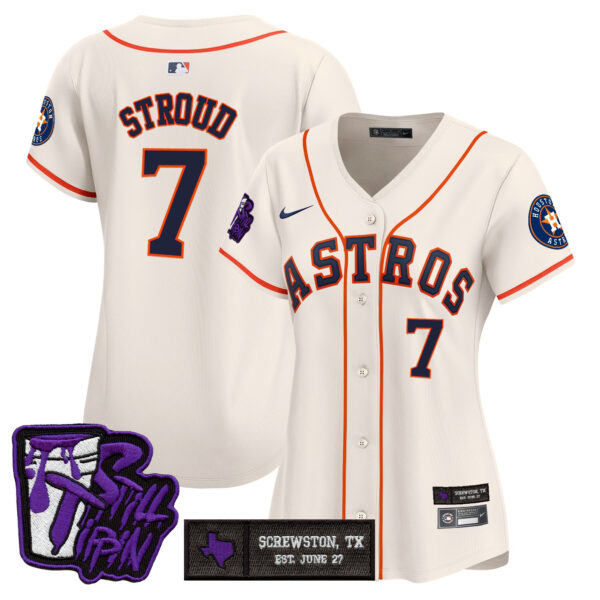 Women's Houston Astros DJ Screw Still Tippin Purple Patch Vapor Premier Limited Jersey - All Stitched - Image 45