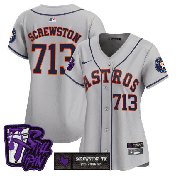 Women's Houston Astros DJ Screw Still Tippin Purple Patch Vapor Premier Limited Jersey - All Stitched - Image 25
