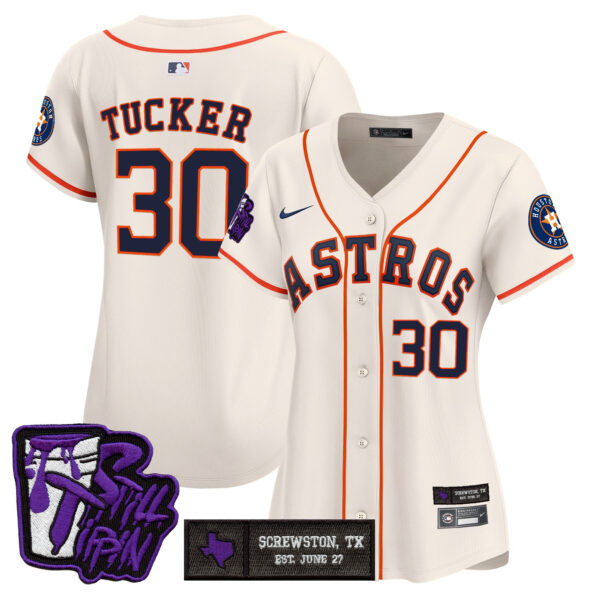 Women's Houston Astros DJ Screw Still Tippin Purple Patch Vapor Premier Limited Jersey - All Stitched - Image 44