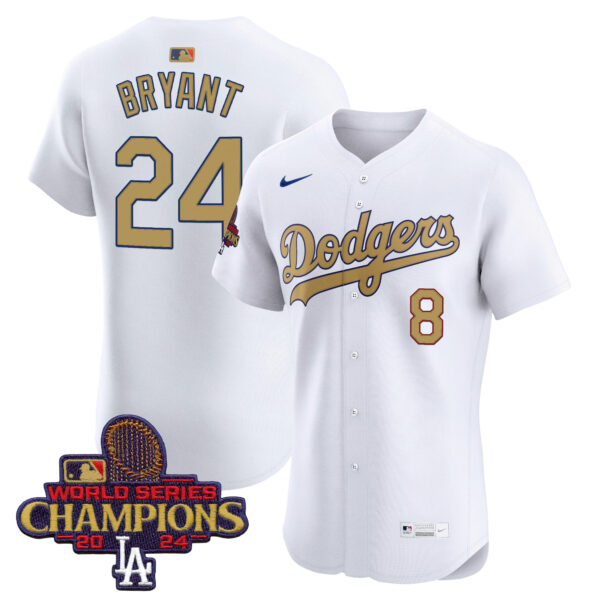Men's Dodgers 2025 Gold Vapor Premier Elite Jersey - All Stitched - Image 7