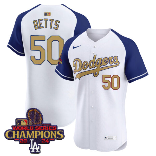 Men's Dodgers 2025 Gold Vapor Premier Elite Jersey - All Stitched - Image 32
