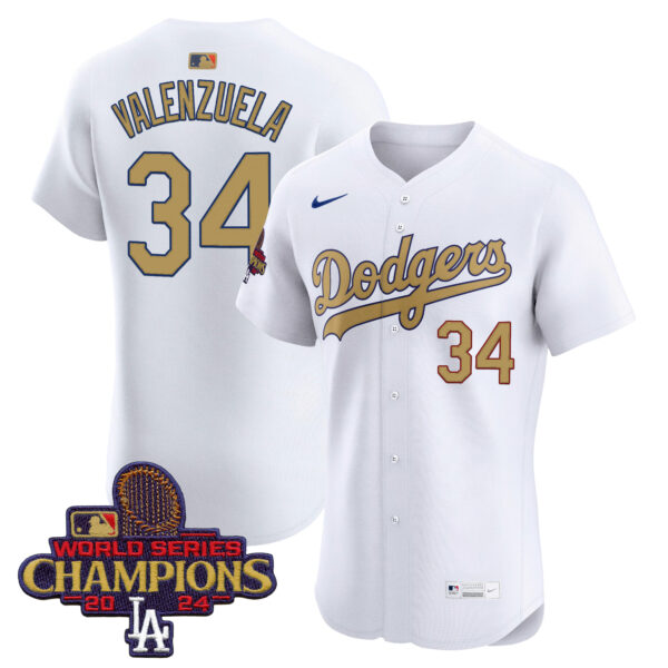 Men's Dodgers 2025 Gold Vapor Premier Elite Jersey - All Stitched - Image 4