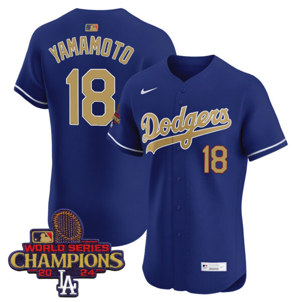 Men's Dodgers 2025 Gold Vapor Premier Elite Jersey - All Stitched - Image 15