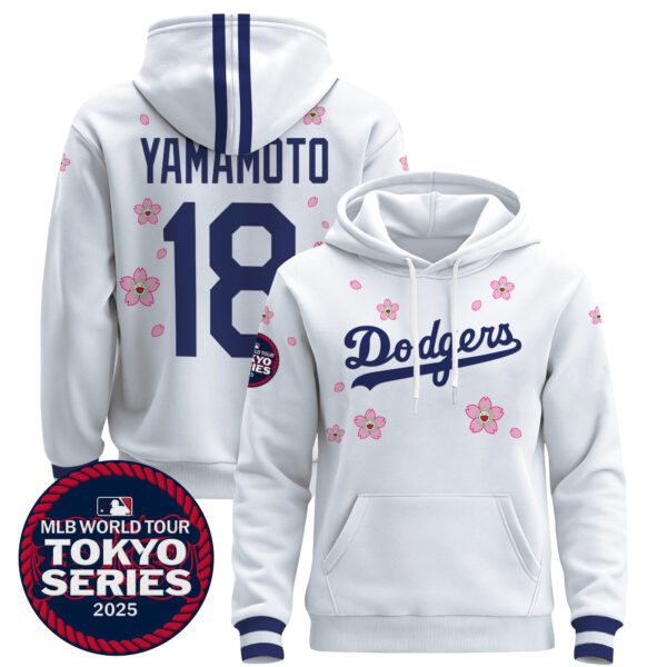 Men's Dodgers Tokyo Series 2025 Pullover Hoodie V2 - Stitched - Image 18