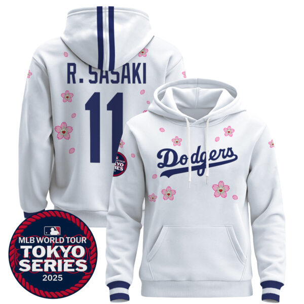Men's Dodgers Tokyo Series 2025 Pullover Hoodie V2 - Stitched - Image 19