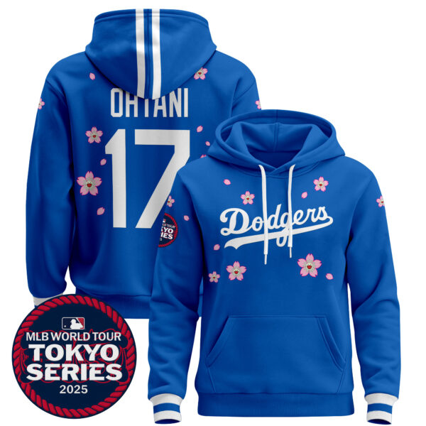 Men's Dodgers Tokyo Series 2025 Pullover Hoodie V2 - Stitched - Image 4