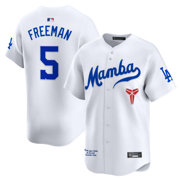 Men's Dodgers Kobe Bryant Mamba Vapor Premier Limited Jersey - All Stitched - Image 4